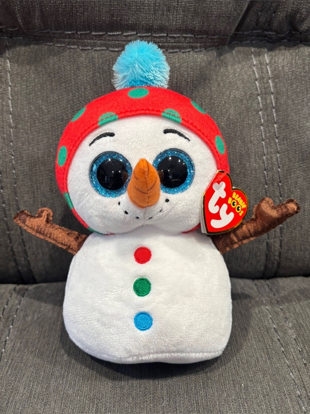 NEW Ty Beanie Boos 2025 DAVE the Christmas Holiday Snowman 6" Stuffed Animal Toy